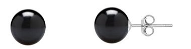 Sterling Silver Simulated Onyx Ball Stud Earring
