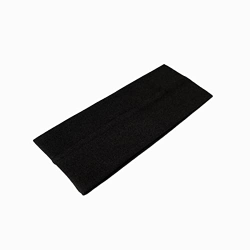 9 cm Wide Kylie Head Bands Plain Stretchy headband Bandeau Unisex Hair Band (Black)