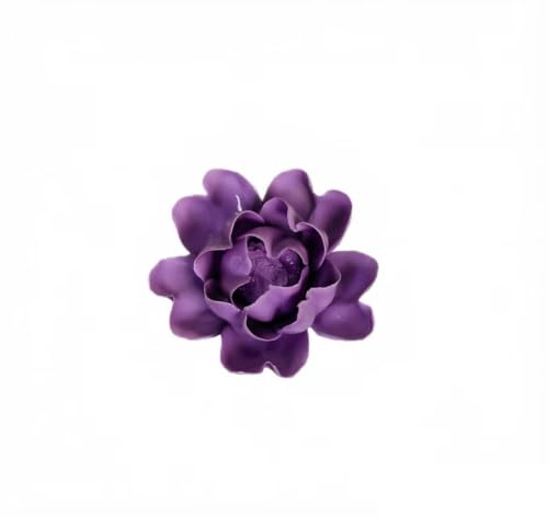 Image of Purple,Luoyang Peony, 2.76 inch,Ceramic Flower Wall Art Decor, Artificial Flower Wall Sculpture,Handmade Ceramic Flowers for Home,Hallway,Living Room, Kitchen,Bathroom