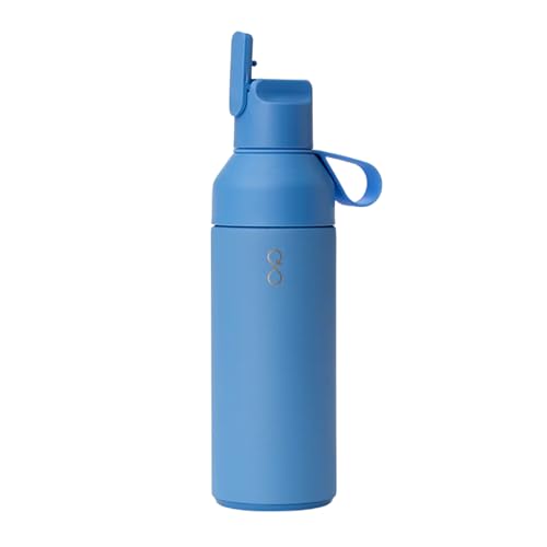 Ocean Bottle - Recycled Stainless Steel Go Water Bottle - Eco-Friendly & Reusable Bottle - Lagoon Blue - 17 oz