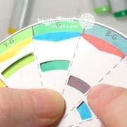 Waffle Flower Color Wheels Stamp Set - 5-1/8" Color Wheel And More Color Mixing Charts For Color Studies Of Watercolors, Alcohol Markers, And Colored Pencils. Set Of 16 Photopolymer Clear Stamps #TOP2