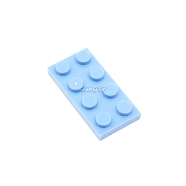 ТоуUAE - 2x4 Dots Base Plate 100PCS Building Blocks Bulk Parts Create Educational DIY MOC ßriсks 3020 Compatible All Major Brand (Sky Blue)