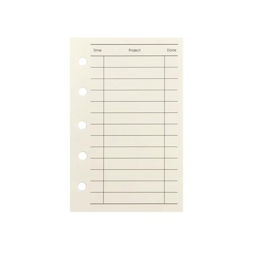 Image of Zelten Loose Leaf Punched Paper Refills Paper for 6 Hole Binder Personal Organizer Diary Notebook Refillable Planner (Todo,A8 /5 Hole)