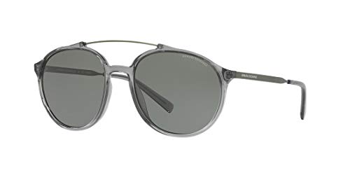 Armani Exchange Man Sunglasses, Grey Lenses Injected Frame, 57mm