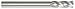 Carbide End Mill, 3/4" Shank Diameter, 4 Flute, Single, 4", Uncoated, Regular