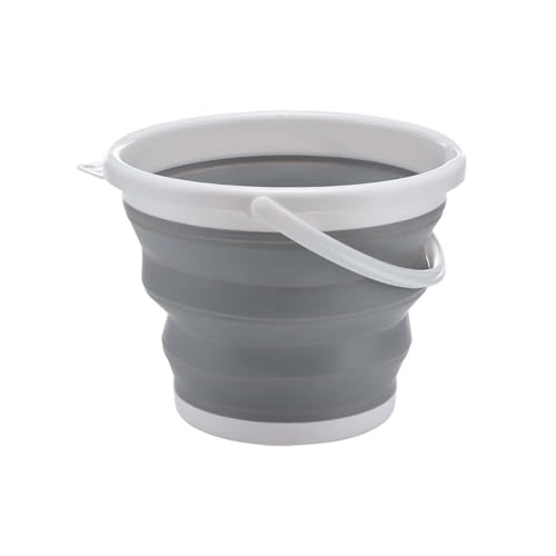 ShiningUU - Cubo plegable resistente de 3 litros para camping, playa, lavado de coches y uso al aire libre | Cubo pequeño plegable portátil | Ahorro de espacio y ligero