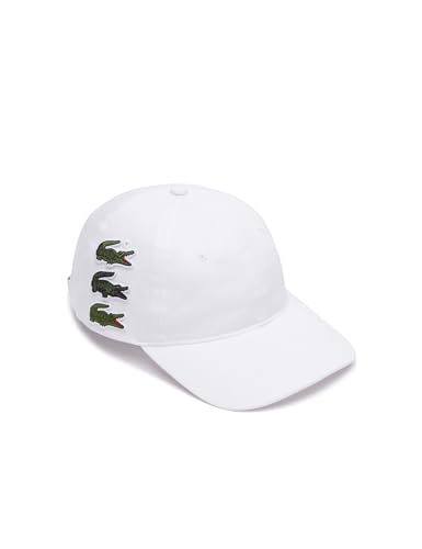 Lacoste RK3523 Unisex Cap, White, One Size, White, One Size