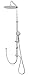 Produktbild Duschset Edelstahl mit Regendusche zwei verstellbare Wandhalter Chrom Duschstange Shower Set
