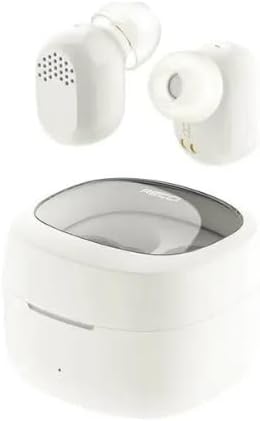 RECCIGENIUS mini wireless earbuds, Hifi audio, V5.3 wireless version, transparent case cap, REP-W57 model, white color