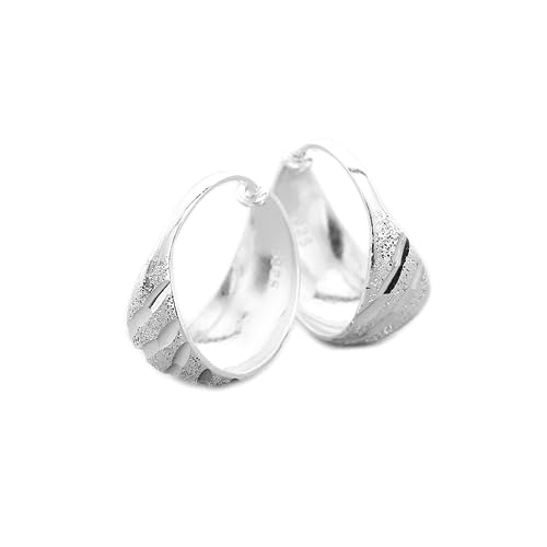 Créoles larges en argent 16 mm pour illuminer votre style bohème chic au quotidien