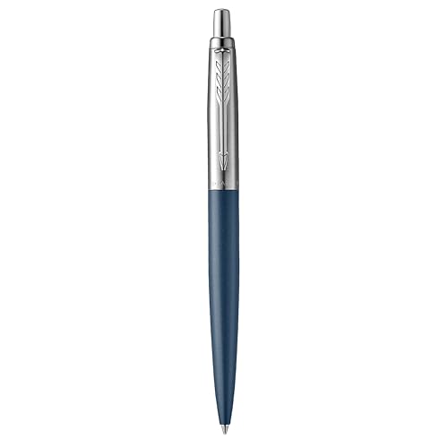 Image of Parker Jotter XL Ballpoint Pen, Primrose Matte Blue with Chrome Trim, Medium Point Blue Ink, Gift Box