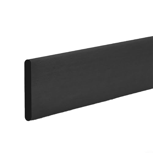 Rodapié de espuma 3D autoadhesivo, tira flexible de PVC para decoración del hogar, moldura anticolisión gruesa, blanco, 2 m (negro)