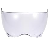 KOMBIUDA Visiera per Casco Moto in Plastica Nera, Sostituzione Diretta e Facile da Usare, Protezione Solare per Casco Estivo