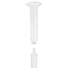 mDesign Hidden Plunger and Brush Set for Toilet Bowl - Combo with Holder Caddy - Modern Toilet Brush and Plunger Set - Aura Collection - White