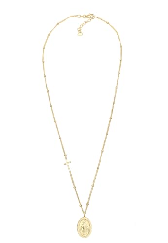 Elli Collana Da Donna Pendente Immagine E Croce Marian In Argento 925 - 2