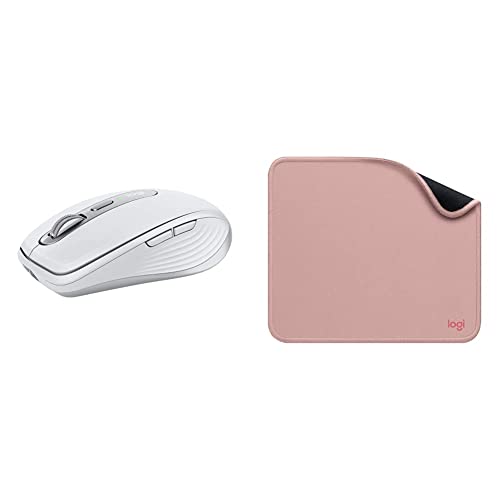 Image of Logitech MX Anywhere 3 Compact Performance Mouse - Wireless, Magnetic Scroll with Mousepad, Studio Series with Anti-Slip Rubber Base,Spill Resistant (Dark Rose)