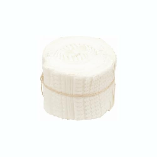 CraftsFabrics Lot de 20 rouleaux de tissu 100 % coton prédécoupés pour matelassage, scrapbooking, couture, arts et artisanat, patchwork, collage (blanc)
