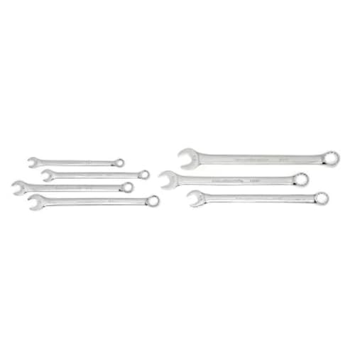 Image of GEARWRENCH Long Pattern Combination SAE Wrench Set, 12 Point,7 Piece with Tool Roll - 81933