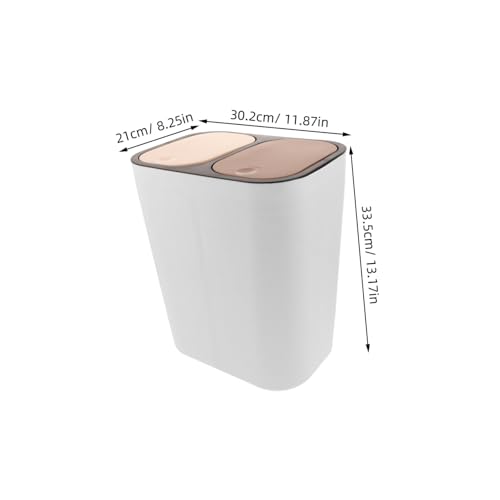 Caneca de basura rectangular para clasificación seca y húmeda miniatura 2