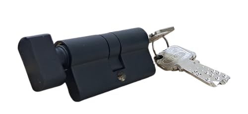Image of Trevi Premium Matte Black Mortise Door Handle Lock Set with Cylinder & Keys | Heavy-Duty Metal Lever Handle | Smooth Operation | Ideal for Bedroom, Office & Wooden Doors| Model- Ferric CY