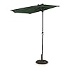 CASTLECREEK Half Round Patio Umbrella, Outdoor, Garden, Deck, Balcony Shade 8 Feet Hunter Green