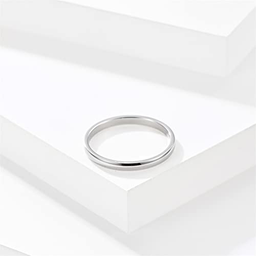PAURO Unisex Stainless Steel 2mm Couple Rings Stacking Knuckle Band Plain Ring Set for Wedding Party Multi Colors2