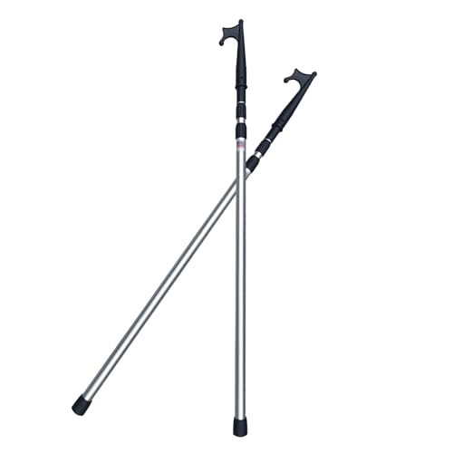 SRNSAEB 1 2 3 Pack Boat Docking Extension Pole, Telescopic Boat Rod Hook for Truck/Lifeboat/Ship, Aluminum Docking Stick with Nylon Hooks - Various Tasks(2 pcs,1.15m - 2.4m/3.8ft - 8ft)