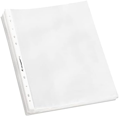 TYH Supplies 200 Pack Clear Sheet Protectors for 3 Ring Binder | 8.5 x 11 Inch | Glossy Standard 11 Hole Plastic Page Protectors for Home, Office, and School | Top Loader Plastic Sleeves