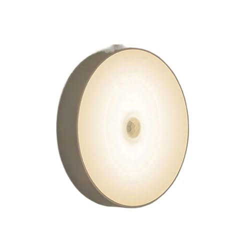 YFDGD Luces LED Inteligentes Con Sensor De Cuerpo Humano, Iluminación Nocturna Emergencia Automática, Carga USB, Inalámbricas, Succión Magnética, For Gabinete(Warm light,1PCs)