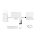 Hama Przełącznik KVM (1x HDMI/High Speed HDMI/max. 4K 30 Hz, 3x USB-A/USB 2.0/max. 480 Mbit/s, zasilanie USB, 4K, 11,4x5x2 cm) srebrny