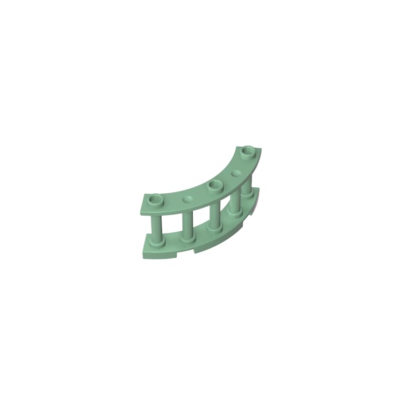 21229 Fence Spindled 4x4x2 Quarter Round with 3 Studs, Sand Green, 50 PCS