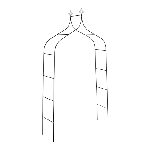 HZEPDVT Garten-Doppelspitzbogen, Metallrahmen, Schwarzer Garten-Schmiedeeisen-Bogenträger, Pergola, Pavillon, Pergola for Klettern Von Blumen Und Gemüse