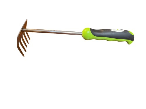 Garden Guru Stainless Steel Hand Rake Cultivator Tiller Tool - Stainless Steel For Ultimate Strength - Rust Resistant - Ergonomic Handle - Great For Gardening Cultivating Loosening Weeding Mulching #TOP3