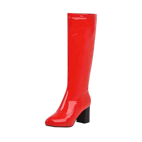 Bottes hautes multicolores confortables et non abrasives en PU