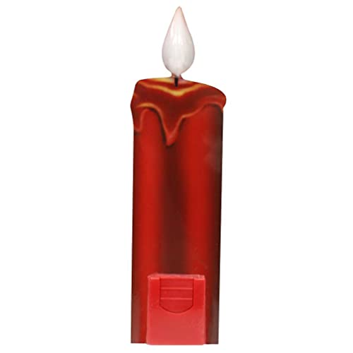 Gerson 2620040 LED Red Candle Window Cling wWarm White LED Light 75 H