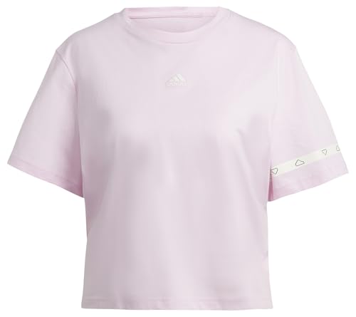 adidas Femme Brand Love Graphic Tee, Clear Pink, S