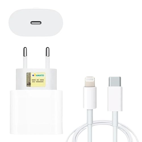 Carregador Turbo 20w com Cabo Para iPhone Xr 11 12 Pro 13