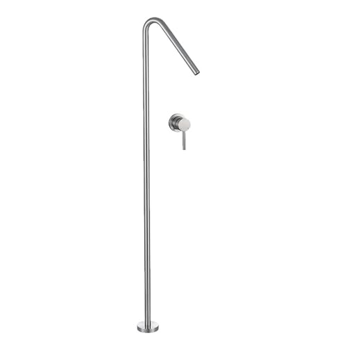 Robinet de salle de bain autoportant au design minimaliste brossé mat