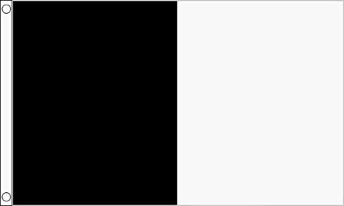 Flagtex Irish County Flag Black White Small 3ft x 2ft (90cm x 60cm), GAA Flag Compact Size
