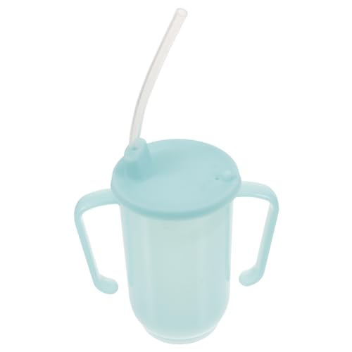 HAPINARY Elderly People' Cup Safe Cup Water Mug Spill-proof Cup Soup Cups Soup Mug Drinking Glasses Water Glasses Proof Cup Cups for Home Liquid Feeding Cup Plastic Sky-blue