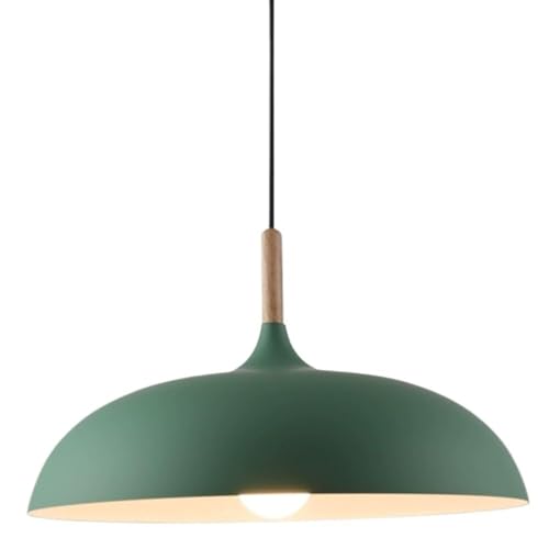 Suspension bois E27 pour illuminer une salle à manger sombre, lustre industriel 45cm