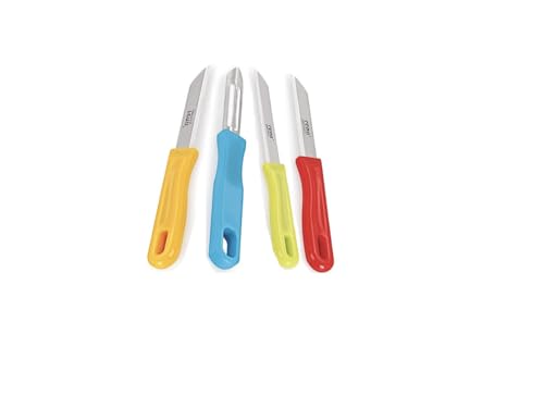 RENA 4 pcs Knife Set - 3 pcs of Kitchen Knives and 1 Peeler Set - Stainless Steel Material