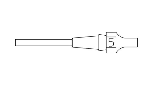 Image of Weller T0051325499 XDS 5 DESOLDERING TIP 1.8X3.3 L 10.5MM, Black