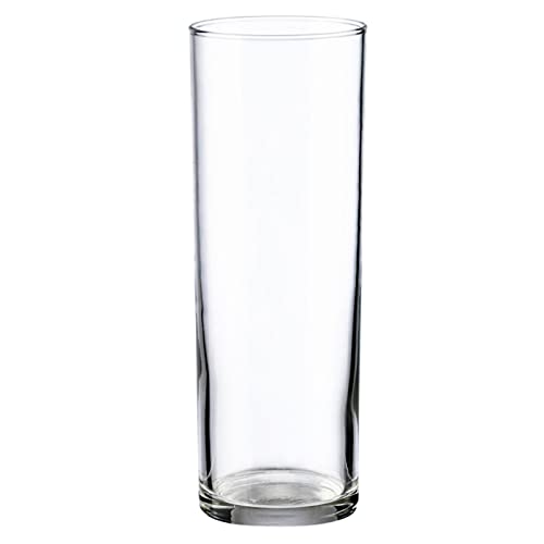 Acan Tradineur - Set de 6 vasos de tubo de cristal, base gruesa, aptos para lavavajillas, agua, bebidas, refrescos, 16,3 x 5,8 cm, 31 cl