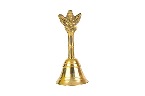 Image of Spillbox Traditional Brass Pooja Bell /Ghanti for Pooja /Worship for Temple Home - 5 inch inch Garuda