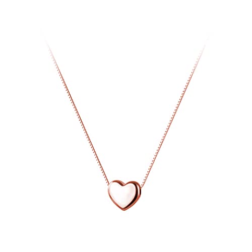 SLUYNZ Rose Gold Heart Necklace image
