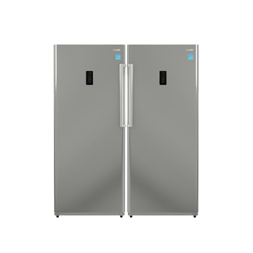 Conserv ENERGY STAR 17 Cu.Ft. Convertible Refrigerator Freezer Pair, Garage Ready— Modular Side-by-Side French Door Look, Use as Fridge or Freezer (Stainless)