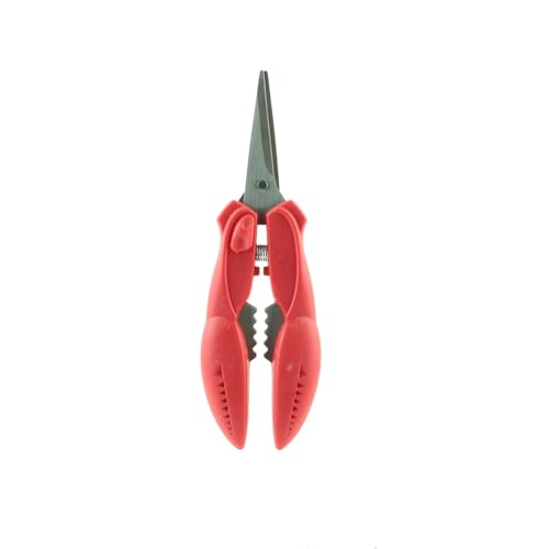 COOK CONCEPT - KD3246 Pince à Crustacés Ergonomique en INOX et PP - Conçu pour Déguster Fruits de Mer - Dimensions 17,80 x 5,50 x 2 cm - Couleur Rouge