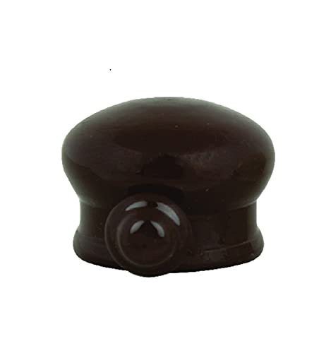 Image of FAPBADRI Simple Curtain End Caps /Finials for a 1 inch Pipe /Rod, Colour - Brown, 6 Pieces