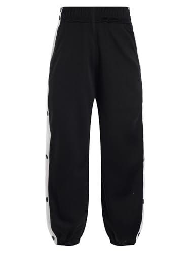 JEATHA Kids Boys Side Split Press Button Surgery Sweatpants Basketball Trousers Tracksuit Bottoms with Packet